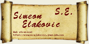 Simeon Elaković vizit kartica